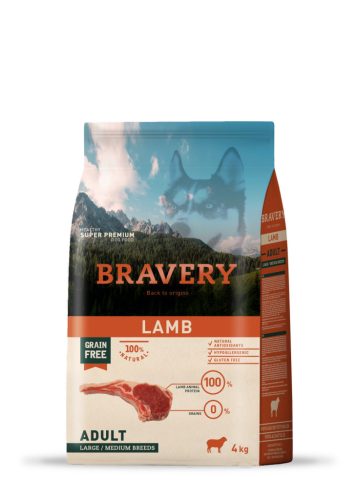 Bravery Lamb Adult Large/Medium Breeds 4 kg kutyatáp