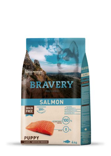 Bravery Salmon Puppy Large/Medium Breeds 4 kg kutyatáp