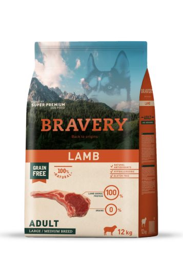 Bravery Lamb Adult Large/Medium Breeds 12 kg kutyatáp