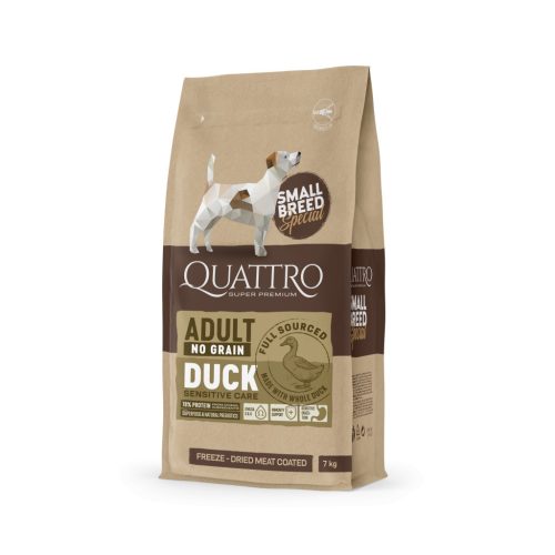 QUATTRO Hypoallergenic SMALL BREED ADULT DUCK kutyatáp 7kg