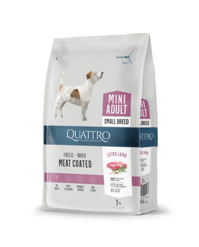 QUATTRO Super Premium MINI BREED ADULT LAMB  kutyatáp 7kg