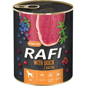   RAFI kutya pástétom kacsa vörös- és kék áfonyával konzerv 800g