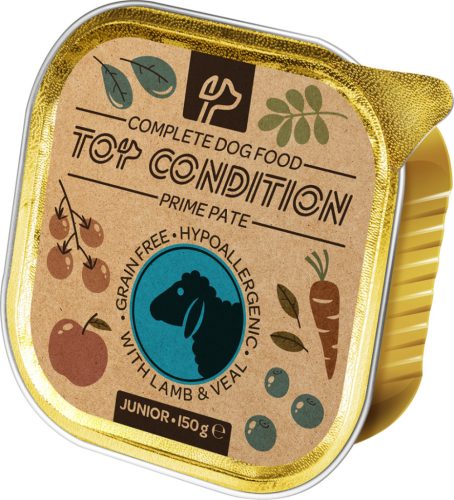 Top Condition alutálkás kutyaeledel junior bárány-borjú 150 g