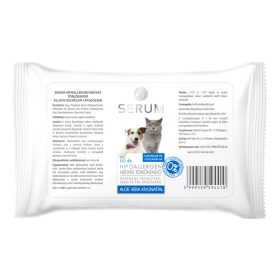 SERUM Hypoallergén nedves törlőkendő 60 db - Aloe Vera