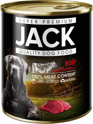 Jack konzerv 100% marhahús 800 g kutya