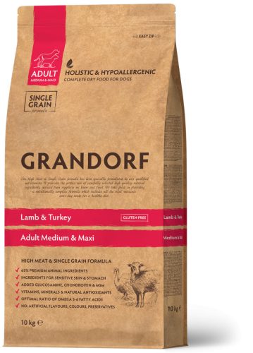 GRANDORF Lamb and Brown Rice Adult Medium and Maxi 10 Kg száraz kutyatáp