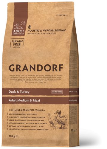 GRANDORF Duck and Sweet Potato Adult Medium and Maxi 10 Kg száraz kutyatáp