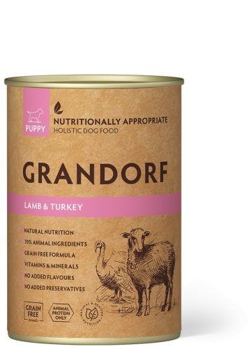 GRANDORF Lamb and Sweet Potato Puppy 400g konzerv kutyatáp