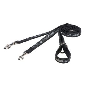 Rogz FANCY DRESS Multi-póráz XL 1,8 m Fekete csontmintás