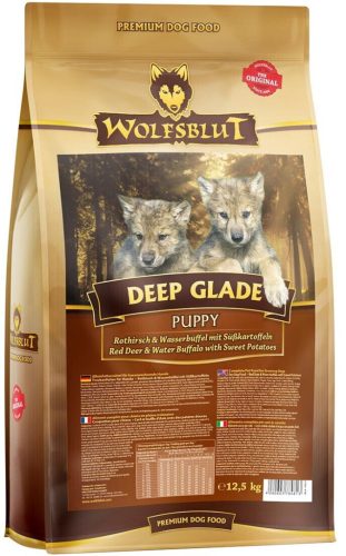 Wolfsblut Deep Glade Puppy Gímszarvas Vízibivallyal Édesburgonyával száraz kutyatáp 12,5 kg