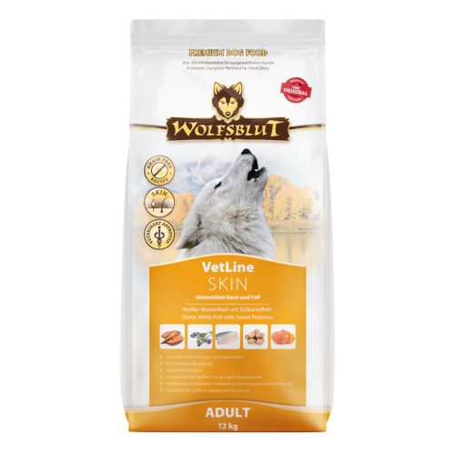 Wolfsblut VetLine Skin-Coat Fehérhallal száraz kutyatáp 12 kg