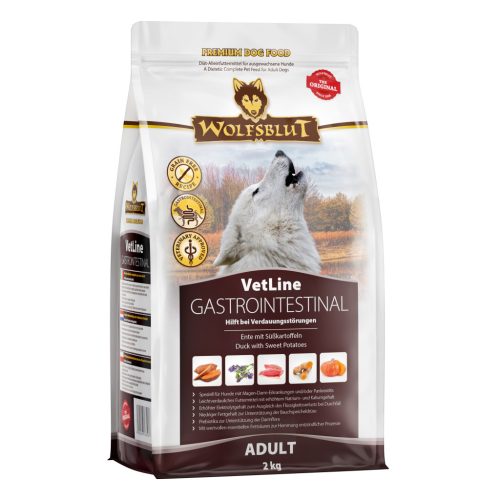 Wolfsblut VetLine Gastrointestinal Kacsa Édesburgonyával száraz kutyatáp 2 kg